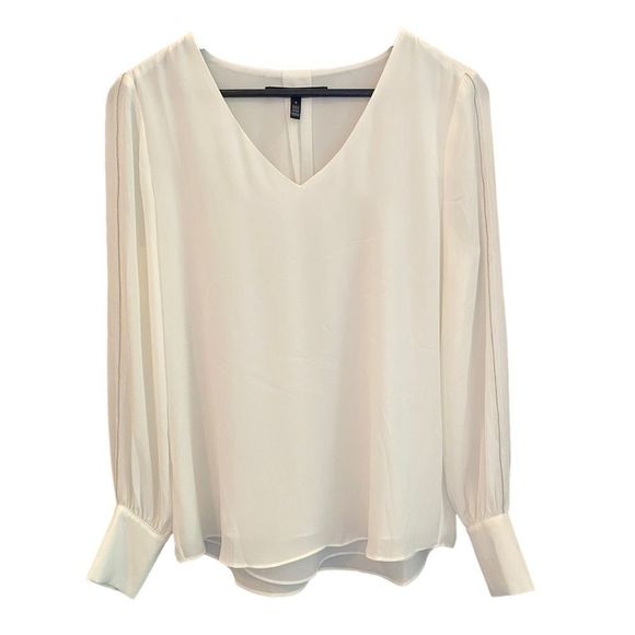 White House Black Market Tops - WHBM White Long Sleeve Dress Shirt Size Small